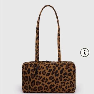 BAGGU Leopard Nylon Bowler Bag